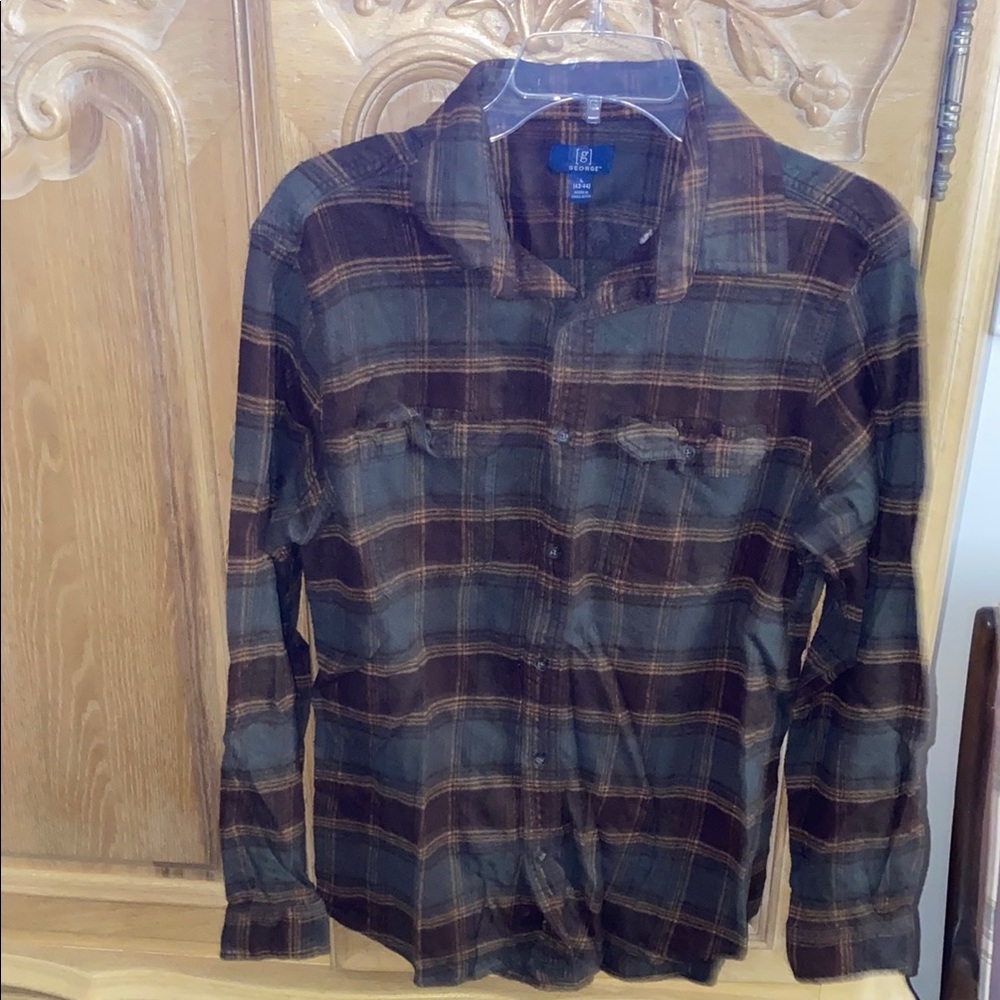 Plaid Button-Up Shirt